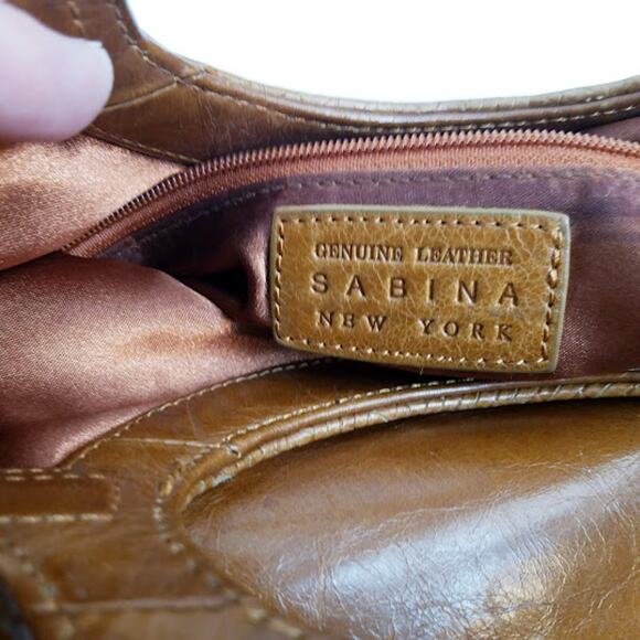 Sabina woven leather fold over clutch brown - Picture 6 of 9